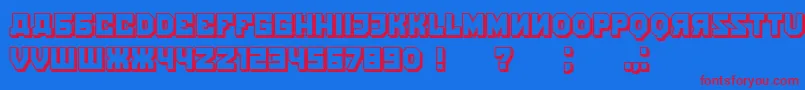 Шрифт KalinkaShadow – красные шрифты на синем фоне