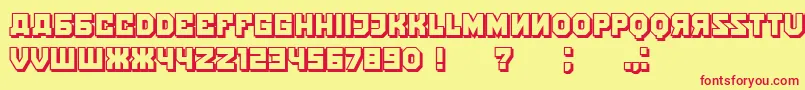 KalinkaShadow Font – Red Fonts on Yellow Background