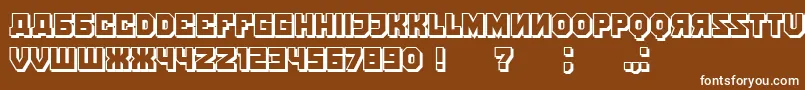 KalinkaShadow Font – White Fonts on Brown Background