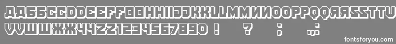 フォントKalinkaShadow – 灰色の背景に白い文字