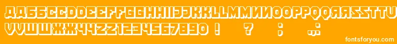 Шрифт KalinkaShadow – белые шрифты на оранжевом фоне