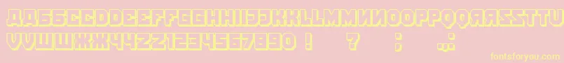 KalinkaShadow Font – Yellow Fonts on Pink Background