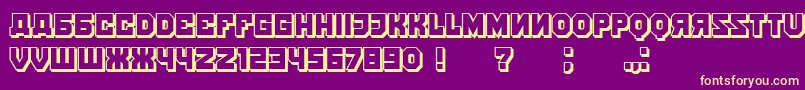 KalinkaShadow Font – Yellow Fonts on Purple Background