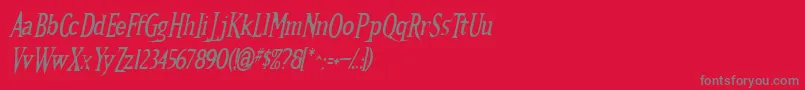 KALLI    Font – Gray Fonts on Red Background
