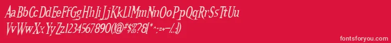 Шрифт KALLI    – розовые шрифты на красном фоне