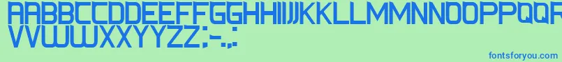 CsFoxRegular Font – Blue Fonts on Green Background