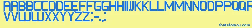 CsFoxRegular Font – Blue Fonts on Yellow Background