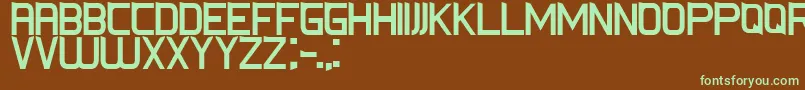 CsFoxRegular Font – Green Fonts on Brown Background