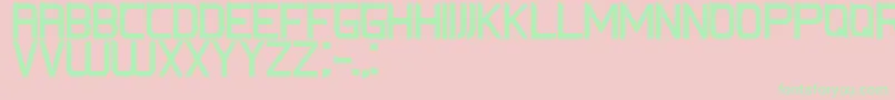 CsFoxRegular Font – Green Fonts on Pink Background