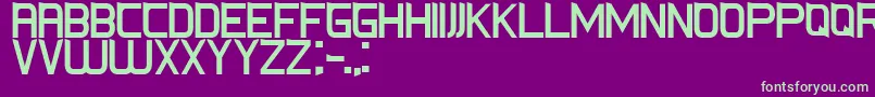 CsFoxRegular Font – Green Fonts on Purple Background