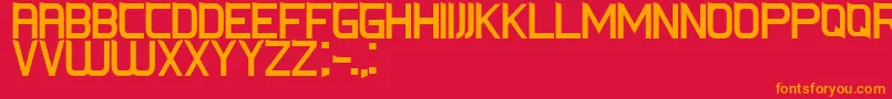 CsFoxRegular Font – Orange Fonts on Red Background