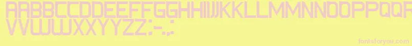 CsFoxRegular Font – Pink Fonts on Yellow Background