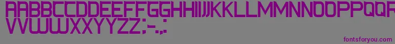 フォントCsFoxRegular – 紫色のフォント、灰色の背景