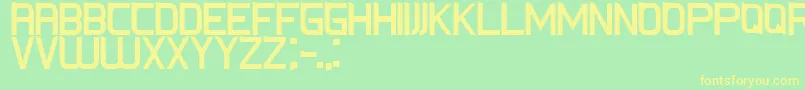 CsFoxRegular Font – Yellow Fonts on Green Background