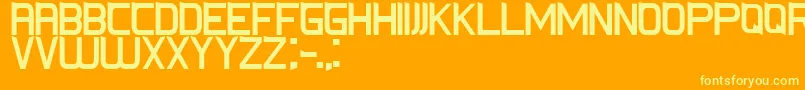 CsFoxRegular Font – Yellow Fonts on Orange Background