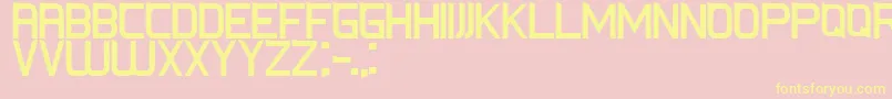 Police CsFoxRegular – polices jaunes sur fond rose