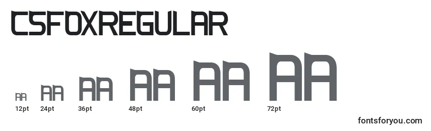 CsFoxRegular Font Sizes
