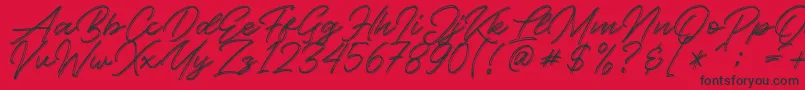 Kallisa Font – Black Fonts on Red Background