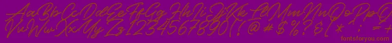 Kallisa Font – Brown Fonts on Purple Background