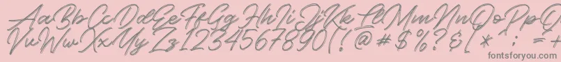 Kallisa Font – Gray Fonts on Pink Background