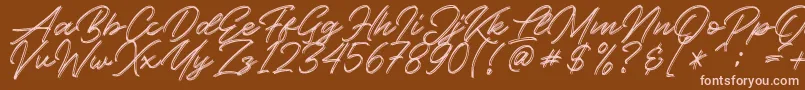 Kallisa Font – Pink Fonts on Brown Background
