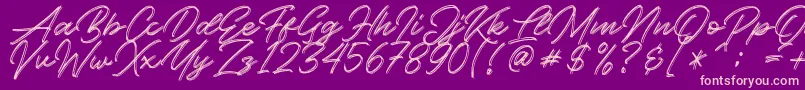 Kallisa Font – Pink Fonts on Purple Background
