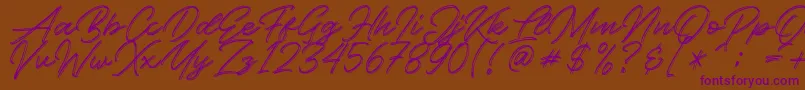 Kallisa Font – Purple Fonts on Brown Background