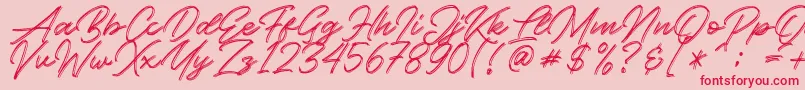 Kallisa Font – Red Fonts on Pink Background