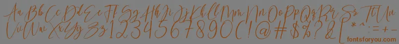 Weitere Informationen zur kallita-Schriftart kallita-Schriftart – Braune Schriften auf grauem Hintergrund