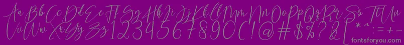 kallita Font – Gray Fonts on Purple Background