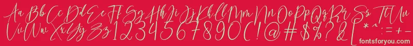 More about kallita Font kallita Font – Green Fonts on Red Background