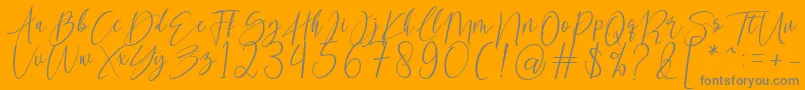 kallita Font – Gray Fonts on Orange Background