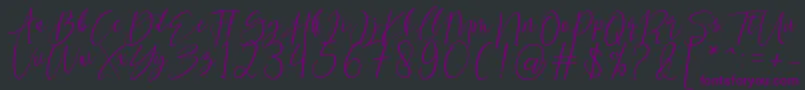 kallita Font – Purple Fonts on Black Background