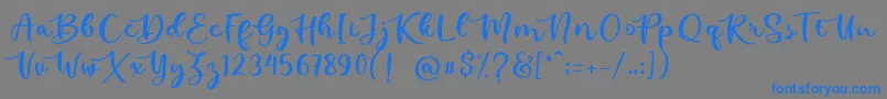 kallithea  Font – Blue Fonts on Gray Background