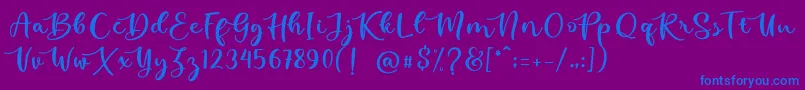 kallithea  Font – Blue Fonts on Purple Background