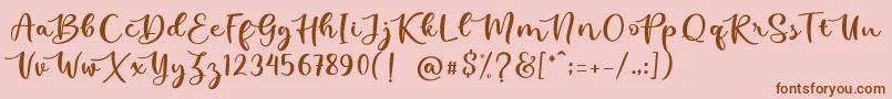 kallithea  Font – Brown Fonts on Pink Background