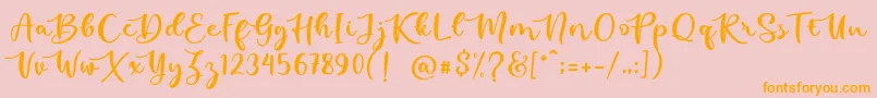 kallithea Font – Orange Fonts on Pink Background