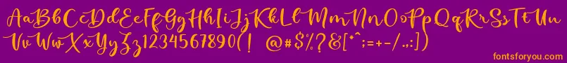 kallithea Font – Orange Fonts on Purple Background