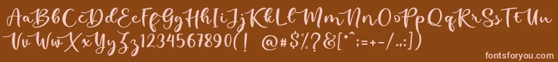 kallithea Font – Pink Fonts on Brown Background