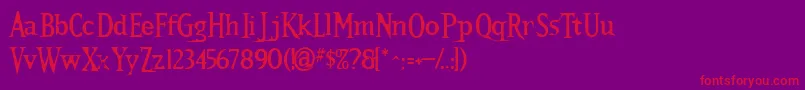 KALLS    Font – Red Fonts on Purple Background