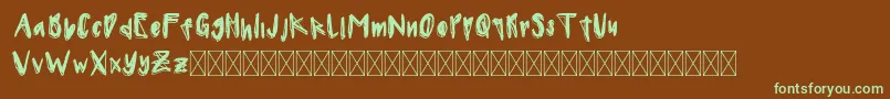 KALPA Font – Green Fonts on Brown Background