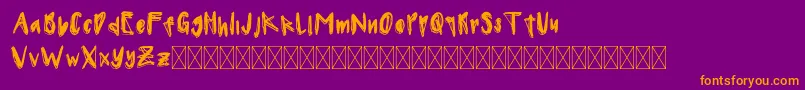 fuente KALPA – Fuentes Naranjas Sobre Fondo Morado