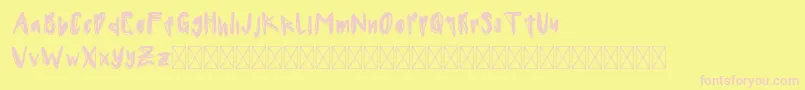 KALPA Font – Pink Fonts on Yellow Background
