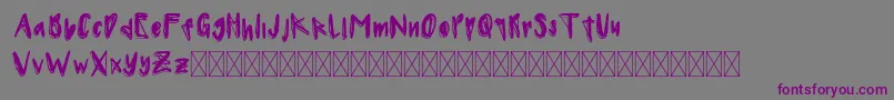 KALPA-fontti – violetit fontit harmaalla taustalla