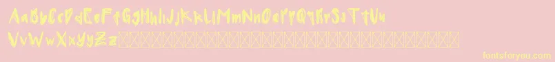 KALPA Font – Yellow Fonts on Pink Background