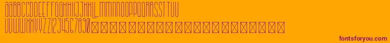 Kalpazan PersonalUse-fontti – violetit fontit oranssilla taustalla