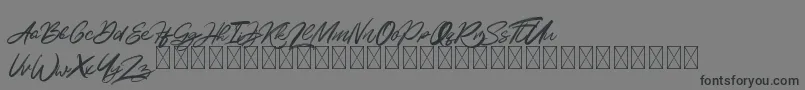 KalviseBrushy Font – Black Fonts on Gray Background