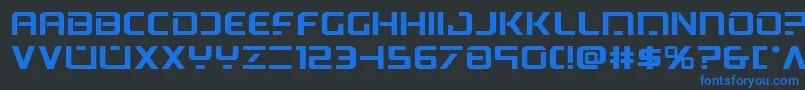 Psyonicboldexpand Font – Blue Fonts on Black Background