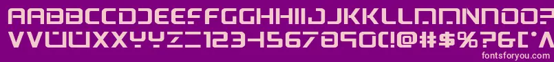 Czcionka Psyonicboldexpand – różowe czcionki na fioletowym tle