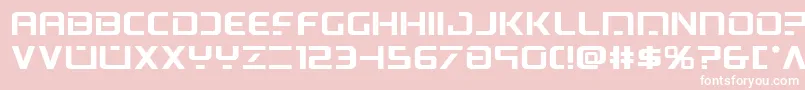 Psyonicboldexpand-Schriftart – Weiße Schriften auf rosa Hintergrund